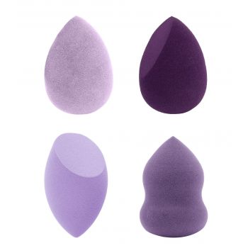 Set 4 Esponjas de Maquillaje Morado Set 4 Esponjas de Maquillaje Morado