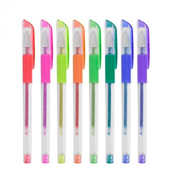 Conjunto 8 Canetas Gel com Purpurin