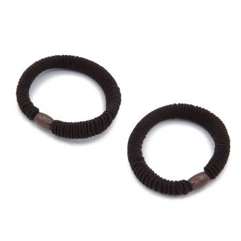 Set 2 Gomas Fruncidas Marrón Oscuro Set 2 Gomas Fruncidas Marrón Oscuro