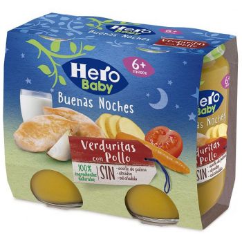 noites de frango puro Baby com legumes