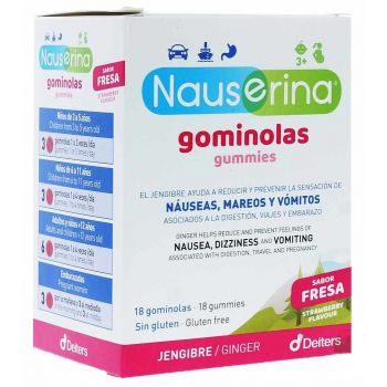 Nauserina Gummies anti náuseas, tonturas e vômitos