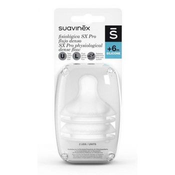 Tetina Fisiologica SX Pro Silicona Flujo Medio 6m+
