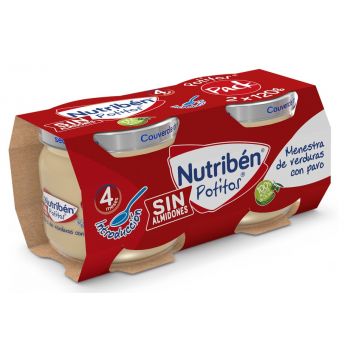 Pacote Potitos Início Menestra de legumes com peru