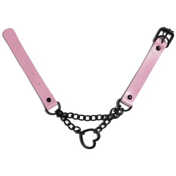 Choker Corrente Corazón Rosa