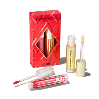 Set Glossy Lips Duo Blowing Air Kisses