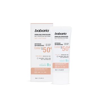 Crema Multiprotección Antiedad y Antimanchas con Color SPF50