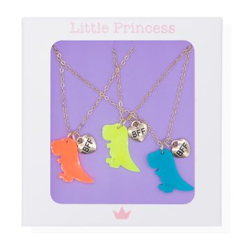 Conjunto Little Princess 3 Colares BFF Dinossauro