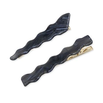 Oh My Hair Set 2 Clips Curvy Marmolado Azul Oh My Hair Set 2 Clips Curvy Marmolado Azul