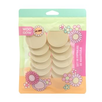 Set 12 Esponjas de maquillaje planas
