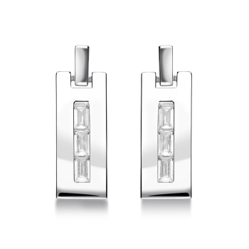 Brincos Tokyo de Prata de Lei