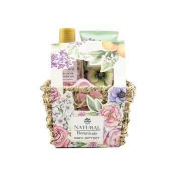 Cesta Mimbre Rosas Botanicals Bath Gift Set Cesta Mimbre Rosas Botanicals Bath Gift Set