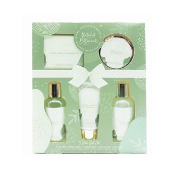 Natural Botanicals Set de Baño con Jojoba, Vainilla y Aceite de Almendras