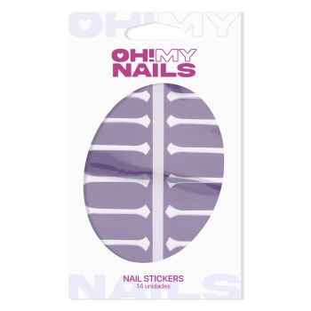Oh My Nails Stickers Morado