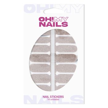 Oh My Nails Stickers Rose Gold Glitter Oh My Nails Stickers Rose Gold Glitter