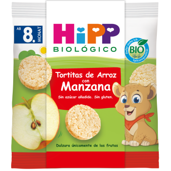 Tortitas de Arroz con Manzana +8 meses