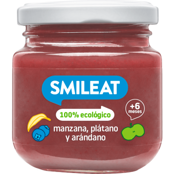 Tarrito Manzana, Plátano y Arándano 100% Ecológico +6 Meses