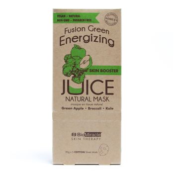 Fusion Green Energizing Mascarilla Natural Booster Zumo Manzana