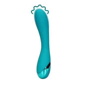 Smooth Silicone G-Spot Vibrator Teal Blue