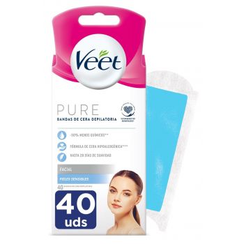 Bandas de Cera Fría Depilatoria para Depilación Facial