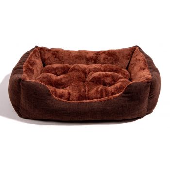 Cama para Mascota con Cojín Velvet Marrón Cama para Mascota con Cojín Velvet Marrón