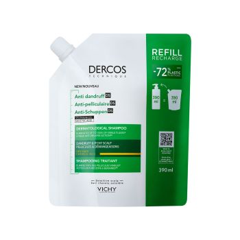 Dercos Technique Ecorefill Champú Anticaspa para Cabellos Secos