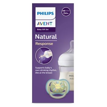 Avent Biberón Natural Response 125 ml + Chupete Ultra Air 0-6m 