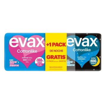 Cottonlike Compresas Normal Alas + Noche Alas Pack