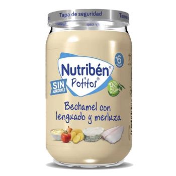  Potito bechamel con lenguado y merluza