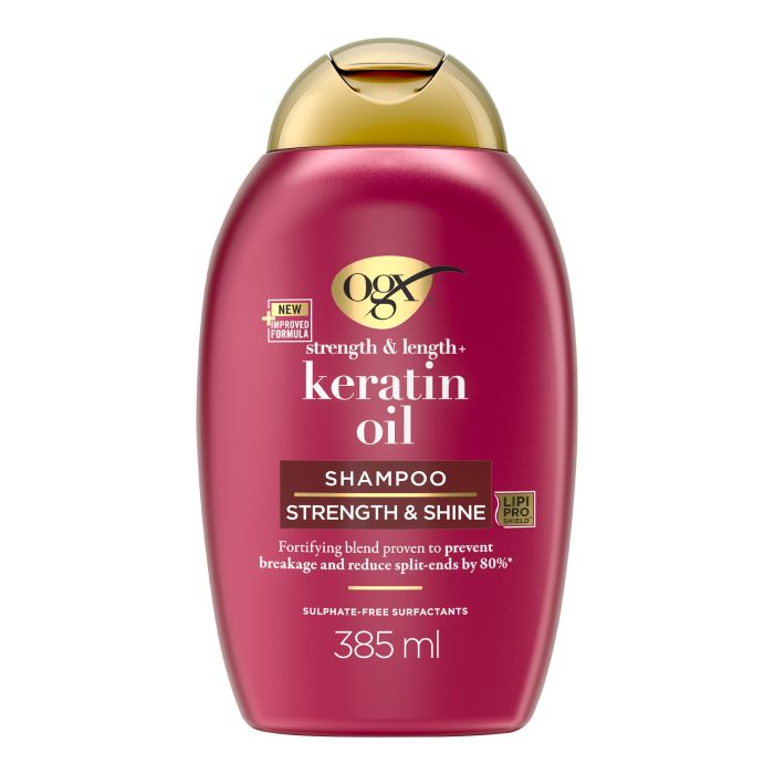 ¡32% DTO! Keratin Oil Champú Fuerza & Brillo 385 ml