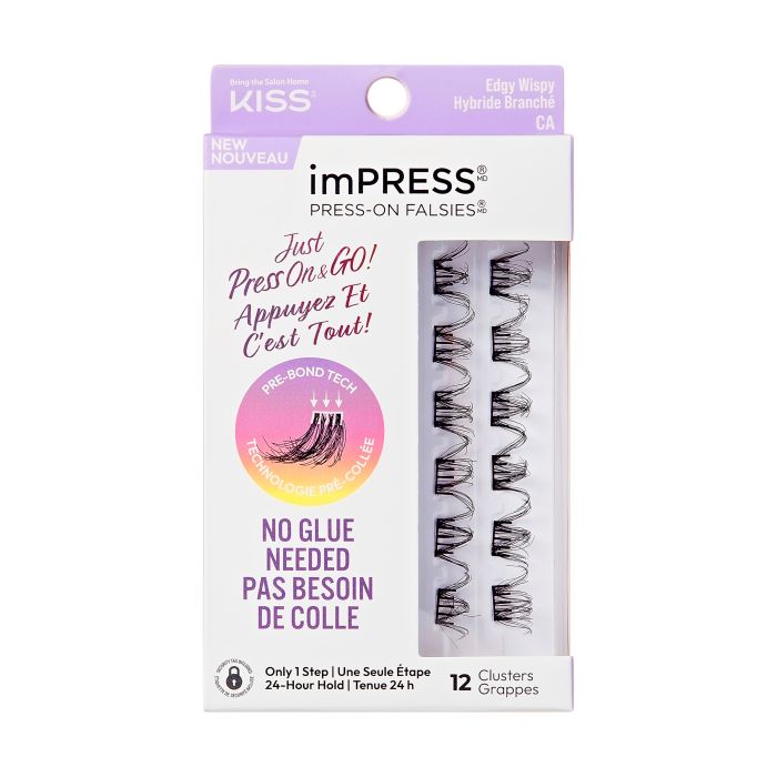 Press-On False Natural Pestañas Postizas