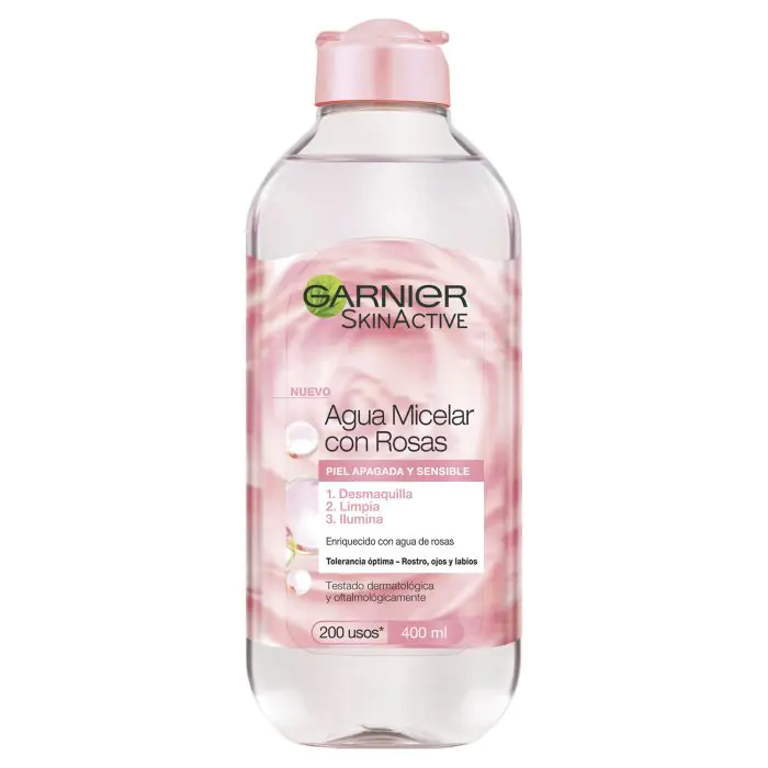 SkinActive, Agua micelar de limpieza con ácido hialurónico y aloe`` 400 ml  (13,5 oz.