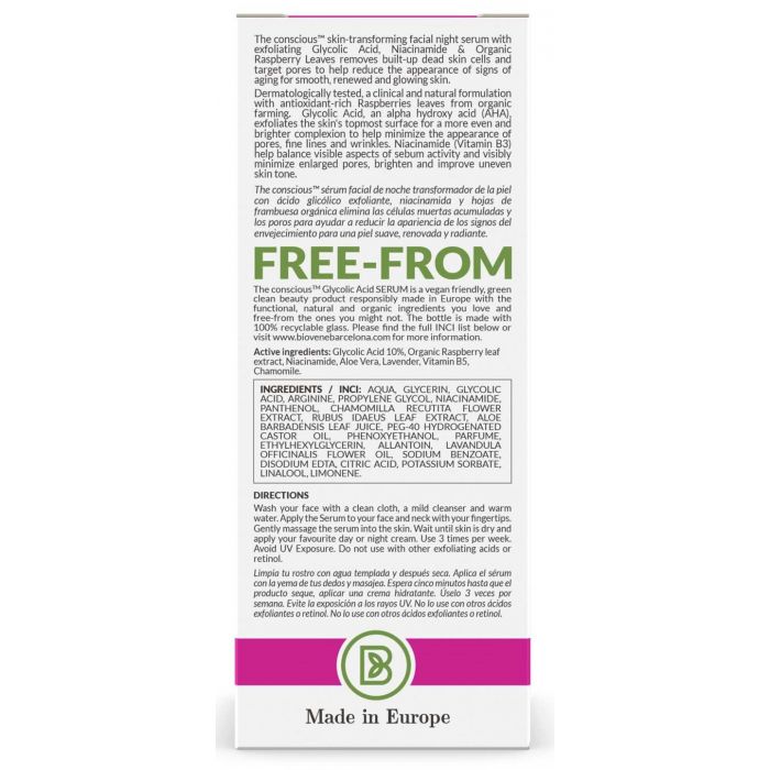 Sérum de Noite Esfoliante com Ácido Glicólico 10%.