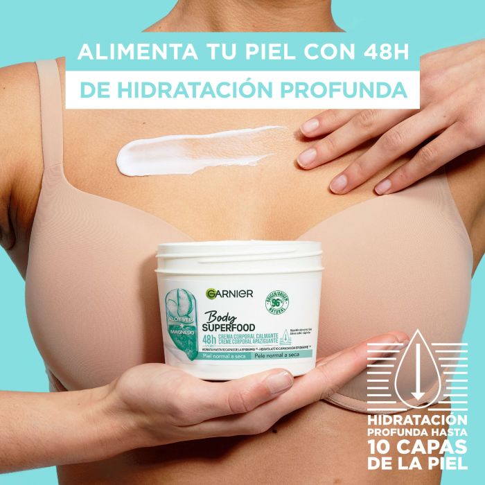 Body Superfood Creme Corporal Suavizante com Aloé Vera e Magnésio