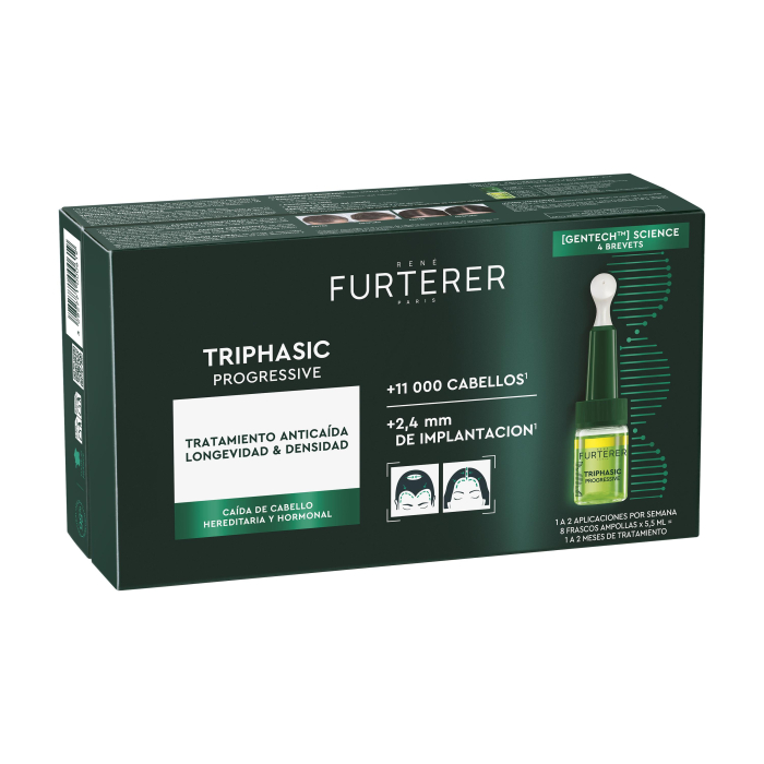 ¡24% DTO! Furterer Triphasic Progressive Gentech Anticaída Progresiva 5.5 ml