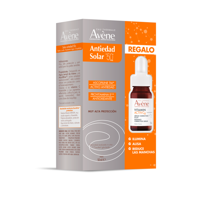 Avène Pack Antiedad Solar 50 ml + Sérum Vitamin Activ Cg 10 ml