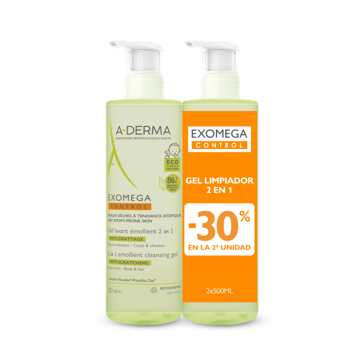 Exomega Gel Limpiador 2 en 1 Pieles Atópicas 500 ml