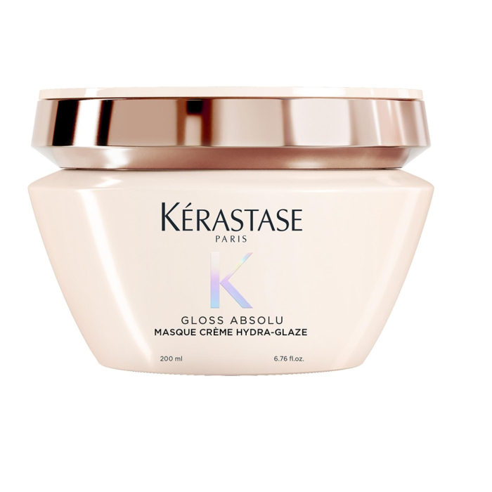 ​KéRastase, Gloss Absolu, Maschera Per Capelli Spessi Tendenti Al Crespo, Con Acido Glicolico, Acido Ialuronico E Olio Di Rosa Canina, Masque Creme Hydra-Glaze, 200 Ml-image