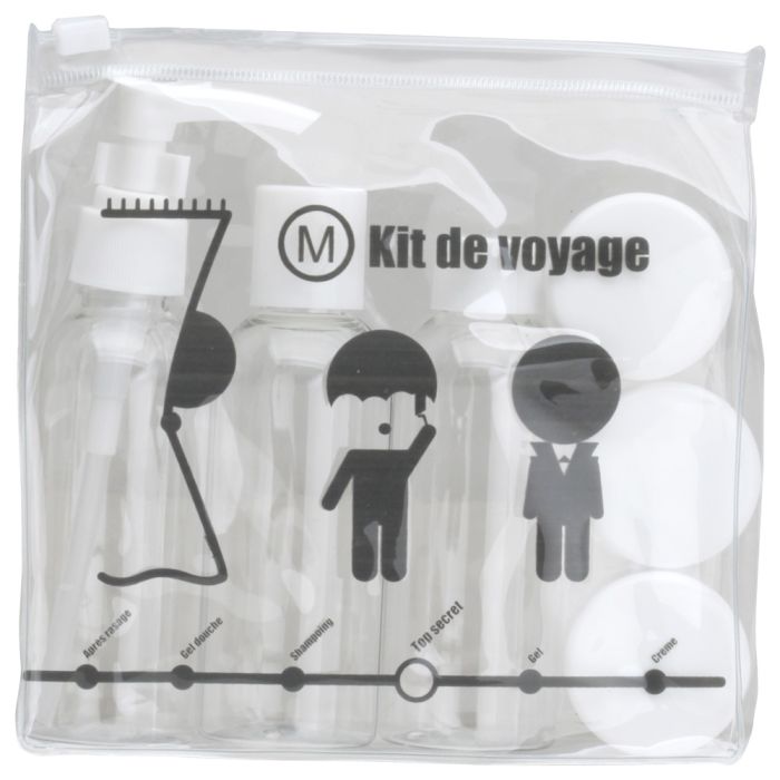  Kit de Viagem com Frascos Reutilizáveis