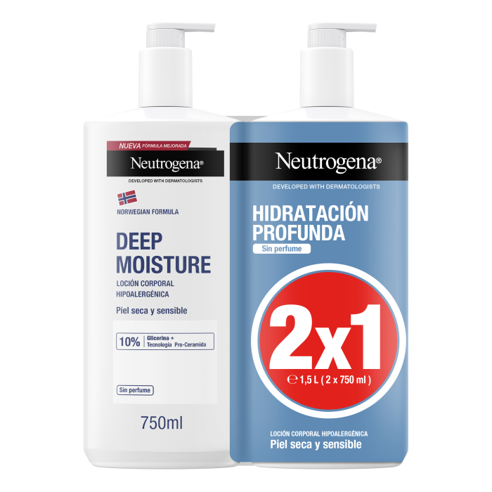Crema Hidratante Corporal Hipoalergénica Sin Perfume 1500 ml
