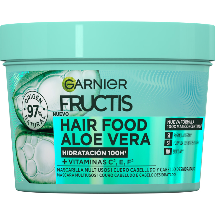 ¡20% DTO! Fructis Hair Food Mascarilla Cabello 3 en 1 Aloe Vera 390 ml