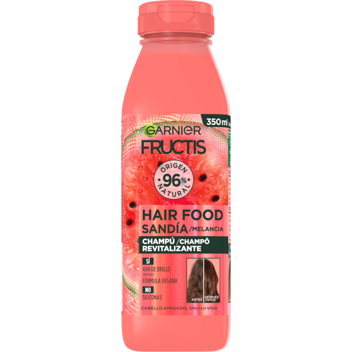 Fructis Hair Food Champú Sandía Cabello Apagado 350 ml