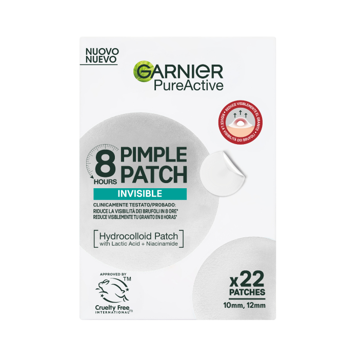 Pure Active Pimple Patch Invisible 8h Parche con Tecnología Hidrocoloide con BHA para Granitos