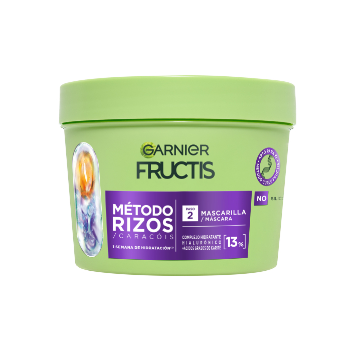 Fructis Método Rizos Mascarilla nº2 para Rizos Hidratados 370 ml