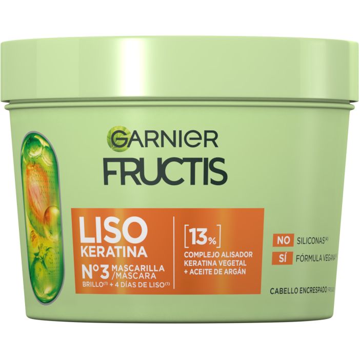 Fructis Nº3 Mascarilla Liso Keratina 370 ml