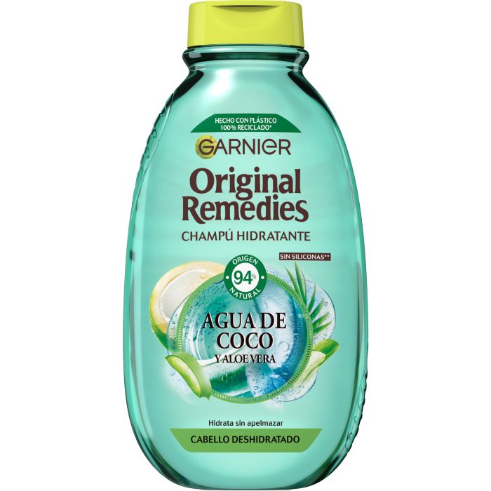 Original Remedies Champú Hidratante Agua de Coco y Aloe Vera 400 ml