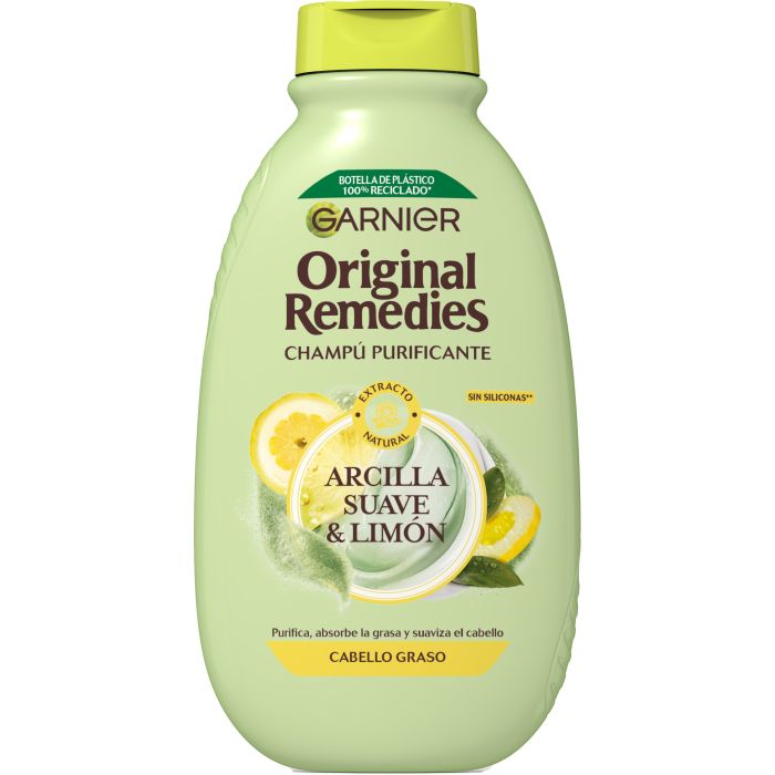 Original Remedies Champú Purificante Arcilla y Limón Cabello Graso 400 ml