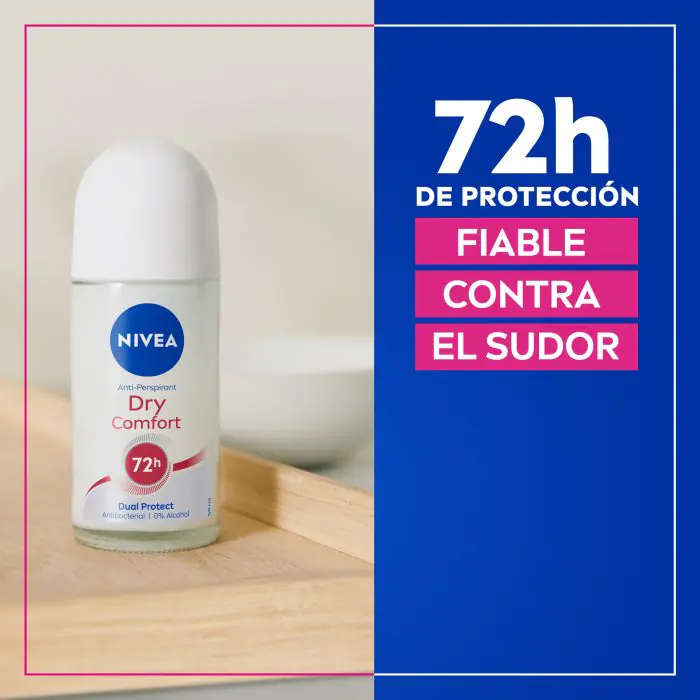 Desodorante Nivea Feminino Dry Comfort Roll-on 50ml - Promofarma