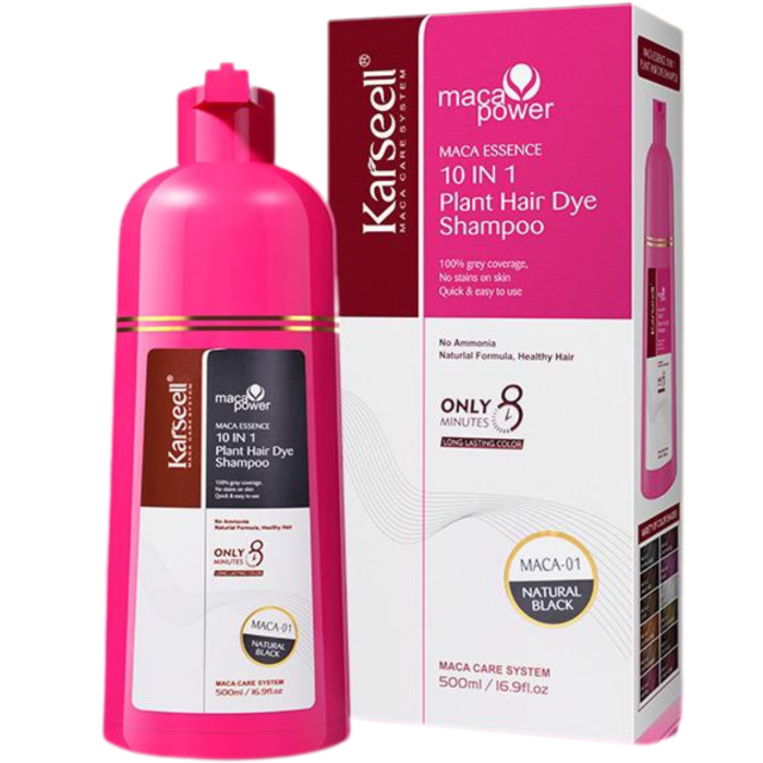 Maca Essence Champú Tinte 10 En 1 Negro 500 Ml-image