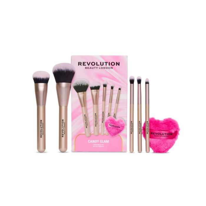 Set Brochas Maquillaje Candy Glam