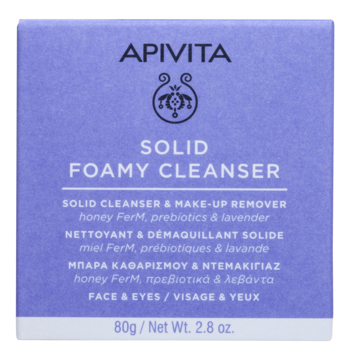 Solid Foamy Cleanser Limpiador y Desmaquillante Sólido para Rostro y Ojos 80 gr